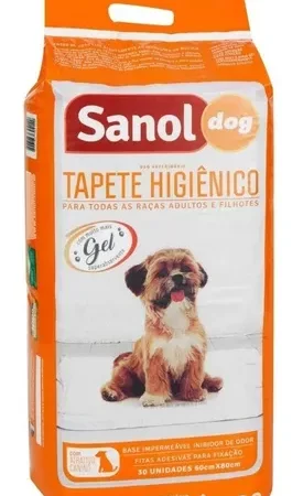 Tapete Higiênico Sanol Dog 60x80cm 30 unid