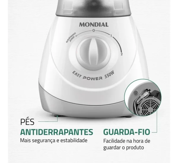 Liquidificador Easy Power Mondial 550W L-550-W - Imagem 5