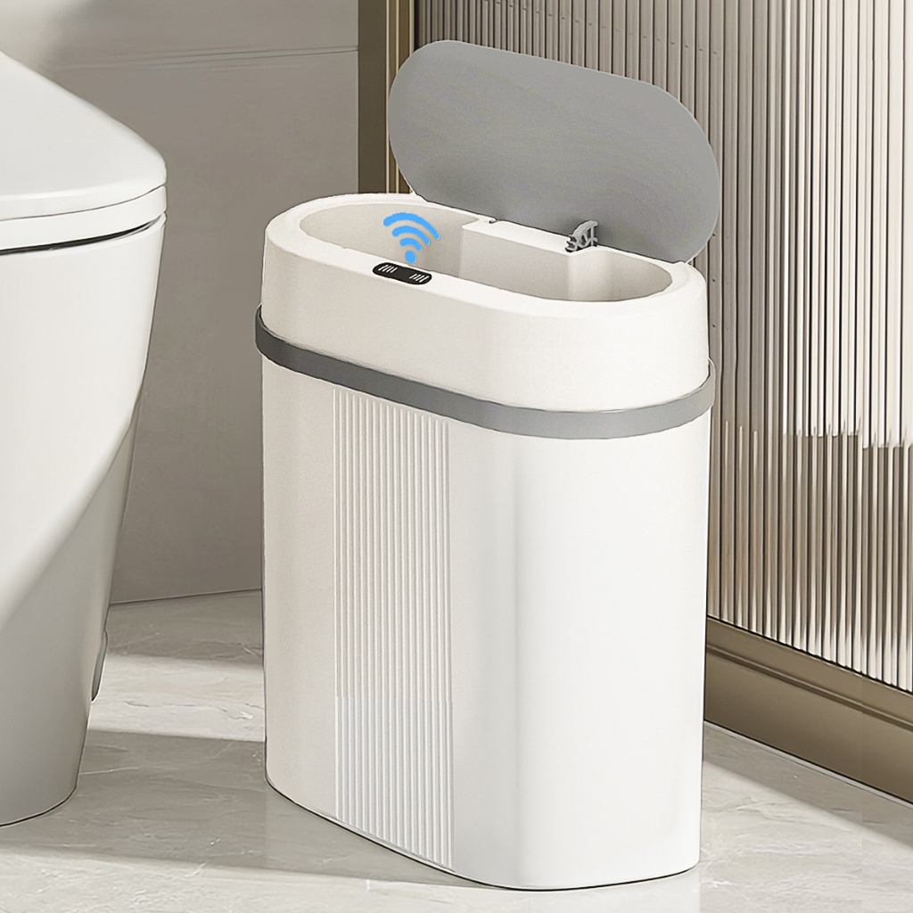 Lixeira com tampa de Click pressão, 12 Litros, ideal para uso em cozinhas, salas e banheiros. - Imagem 2