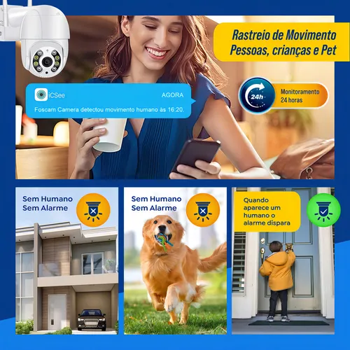 Kit 2câmera Ip Icsee Prova D'água Infravermelho Externa Wifi - HW - Imagem 3