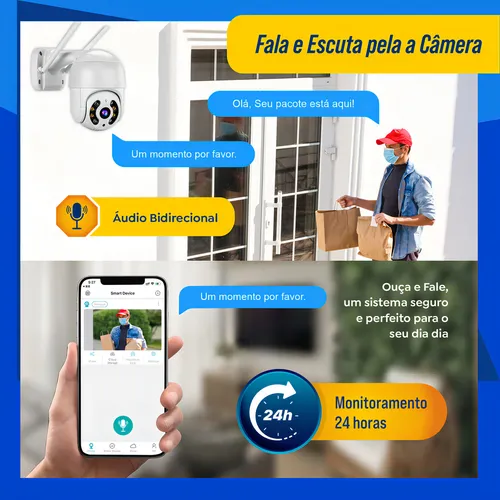 Kit 2câmera Ip Icsee Prova D'água Infravermelho Externa Wifi - HW - Imagem 6