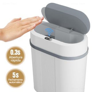 Lixeira com tampa de Click pressão, 12 Litros, ideal para uso em cozinhas, salas e banheiros. - Imagem 7