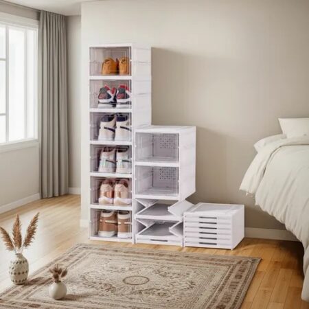 Sapateira Desmontável 6 Lugares Vertical Moderna Top Branco